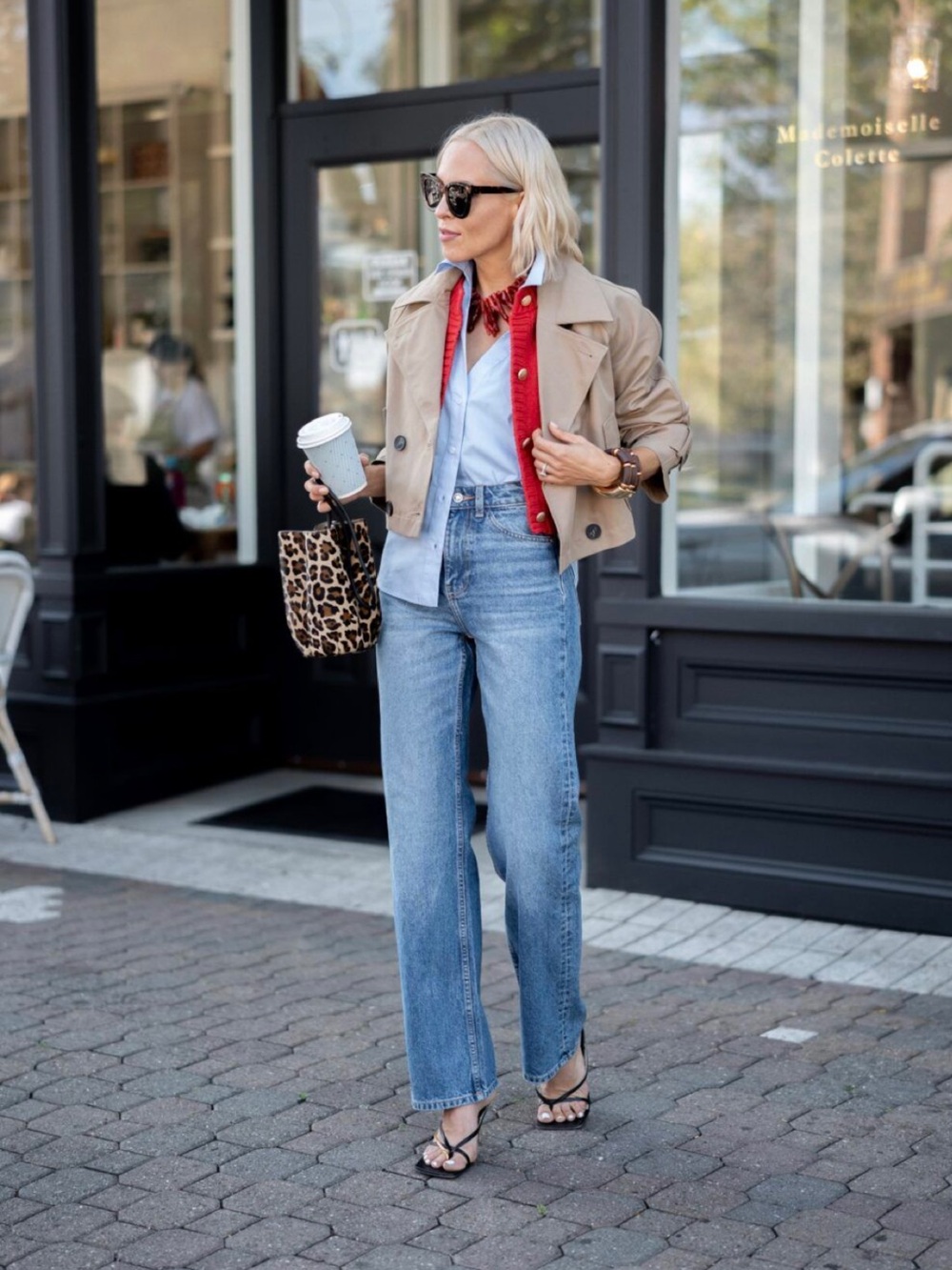 ZARA Animal Print Leather Mini Bucket Bag - Picture 8 of 13